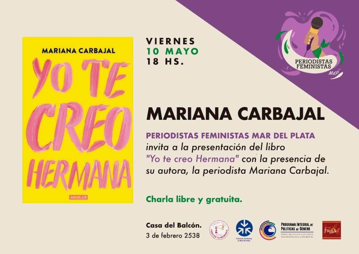 Mariana Carbajal presenta su libro en doble jornada en Mar del Plata