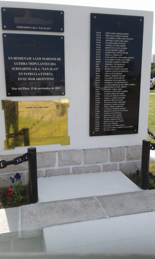 Emotivo homenaje a los 44 del ARA San Juan a 2 años del hundimiento