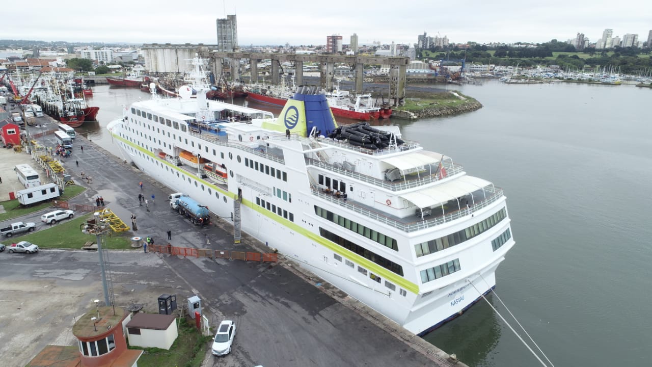 Un crucero con 334 pasajeros hizo escala en Mar del Plata