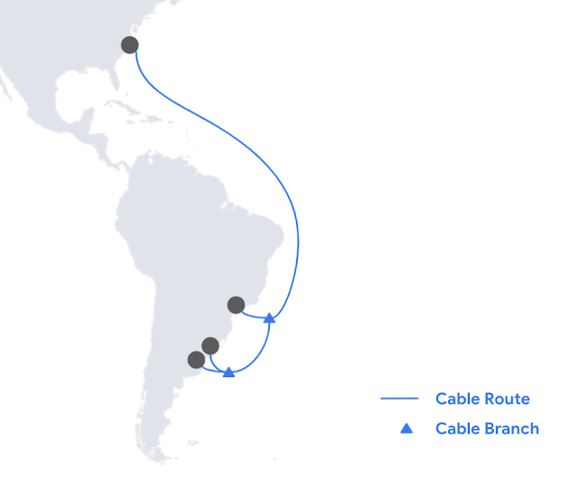 Google anuncia la llegada de un nuevo cable submarino a Argentina
