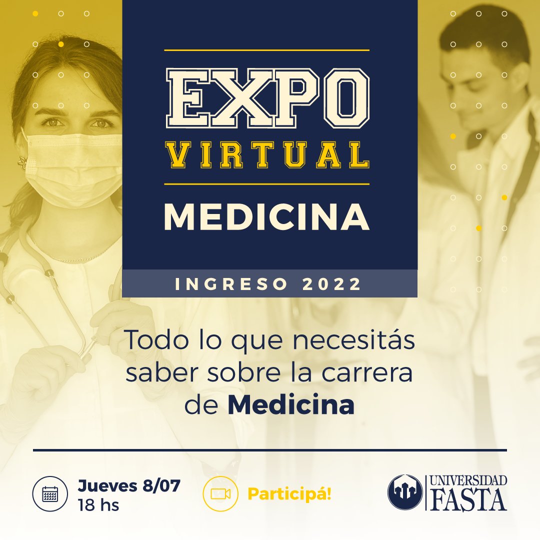 La Universidad Fasta realizará la Segunda Expo virtual de Medicina y Odontología