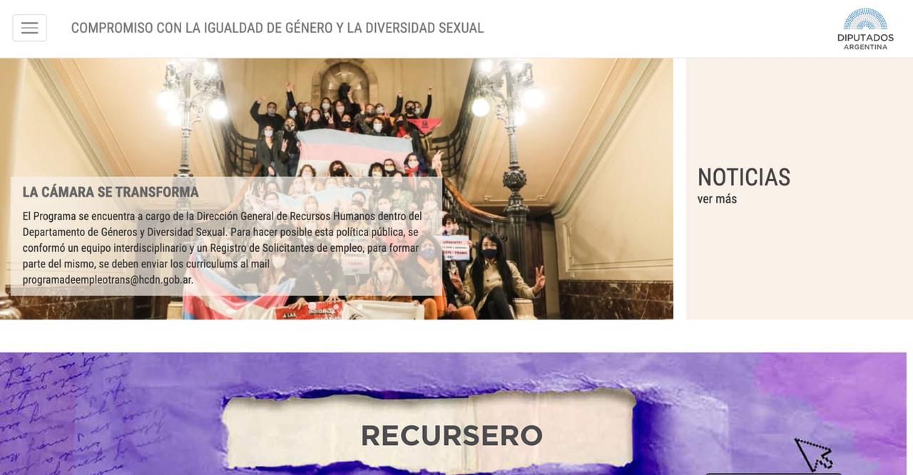 La Cámara de Diputados lanza un portal con información legislativo de género