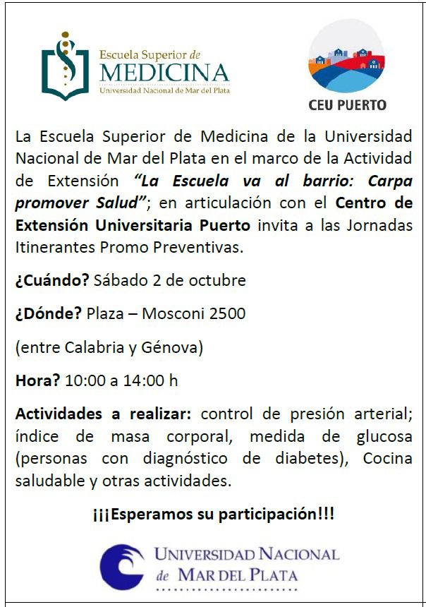 Escuela de Medicina organiza Jornadas Itinerantes Promo Preventivas