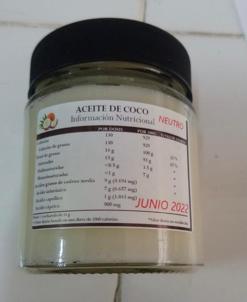 El Municipio prohíbe la venta del Aceite de Coco “No Gluten” marca Materia Prima