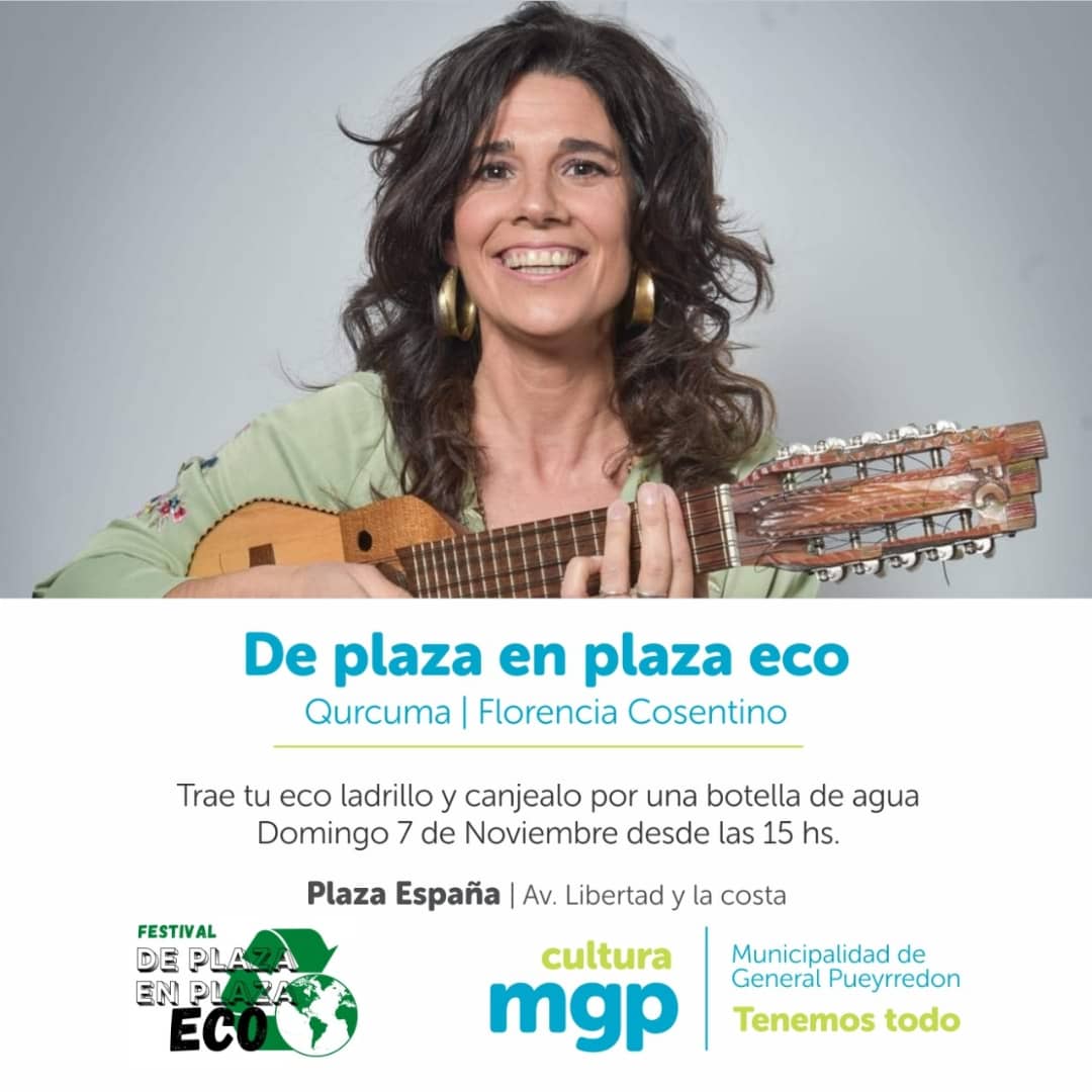 Flor Cosentino, Rondamon y Altocamet se suman en noviembre a De Plaza en Plaza Eco