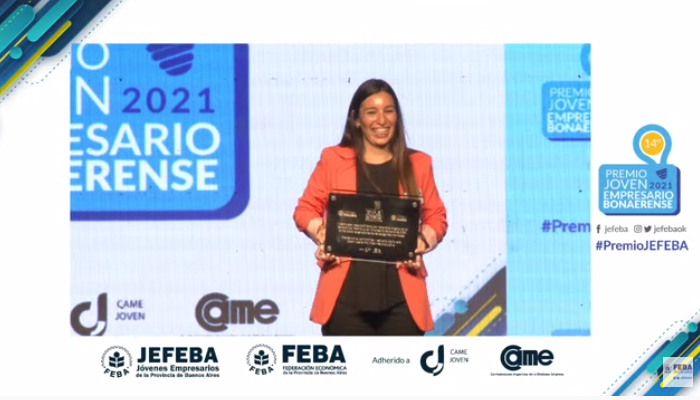 Premio Joven Empresario Bonaerense 2021 para Gisela Aiello de Mar del Plata