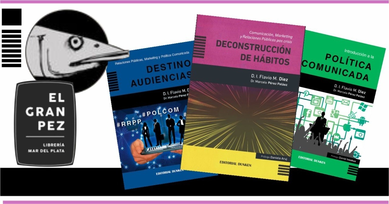 Los libros de los Comunicadores marplatenses Diez y Peláez ahora disponibles en "la librería del año"