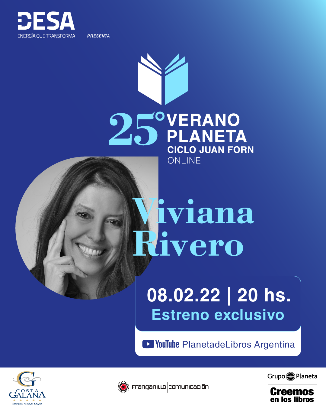 Viviana Rivero llega a “Verano Planeta 25 Años, Ciclo Juan Forn”