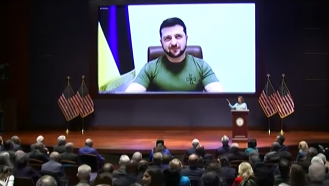 Zelenski pide ayuda a EEUU para defenderse de Rusia en discurso virtual ante el Capitolio