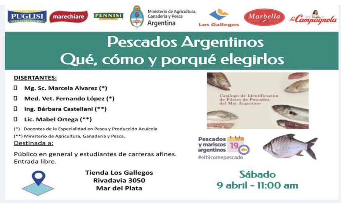 Conferencia: PESCADOS ARGENTINOS, qué, cómo y por qué elegirlos