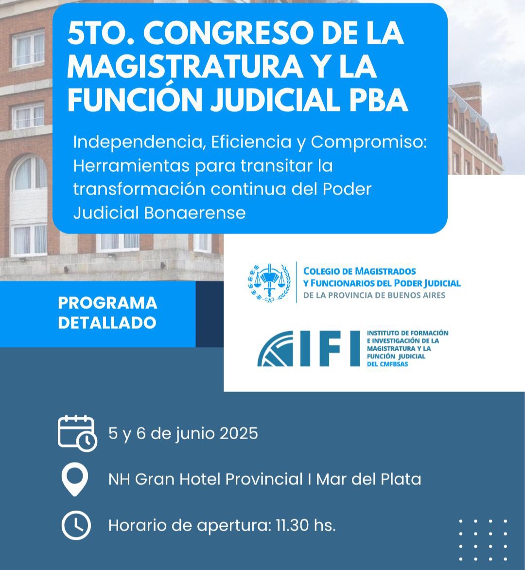 Mar del Plata: comienza el V Congreso de la Magistratura y la Función Judicial