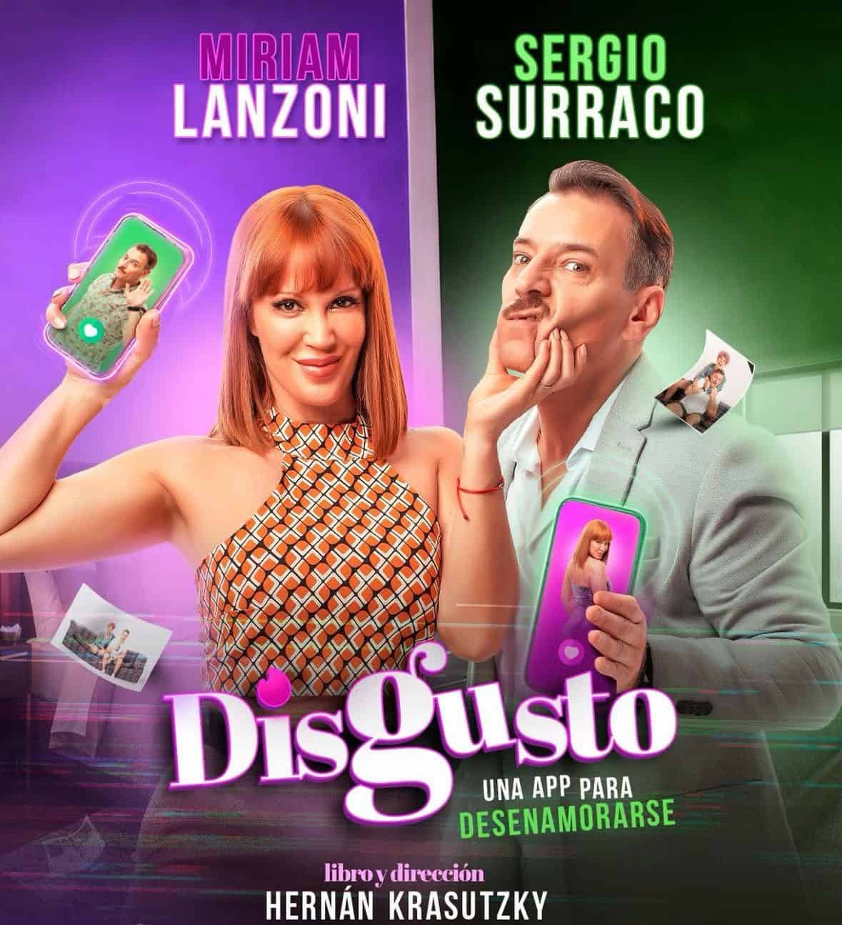 Estrena “Disgusto” en el Carreras: una app, dos ex heridos y un amor inesperado