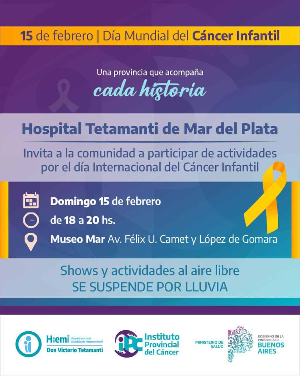 Jornada de apoyo y concientización por el Día Internacional del Cáncer Infantil