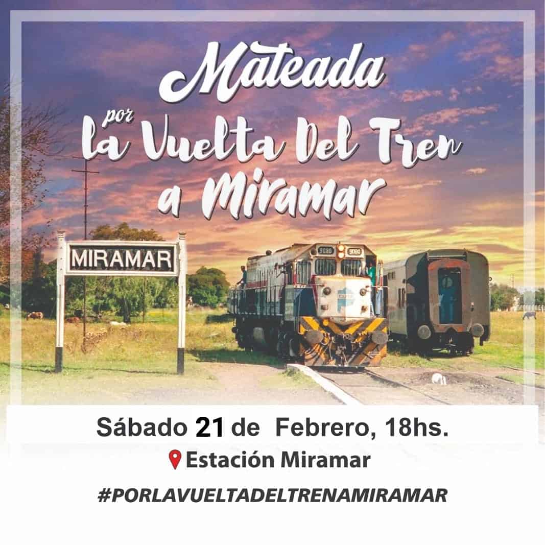 Realizan una «Mateada» por la vuelta del tren a Miramar