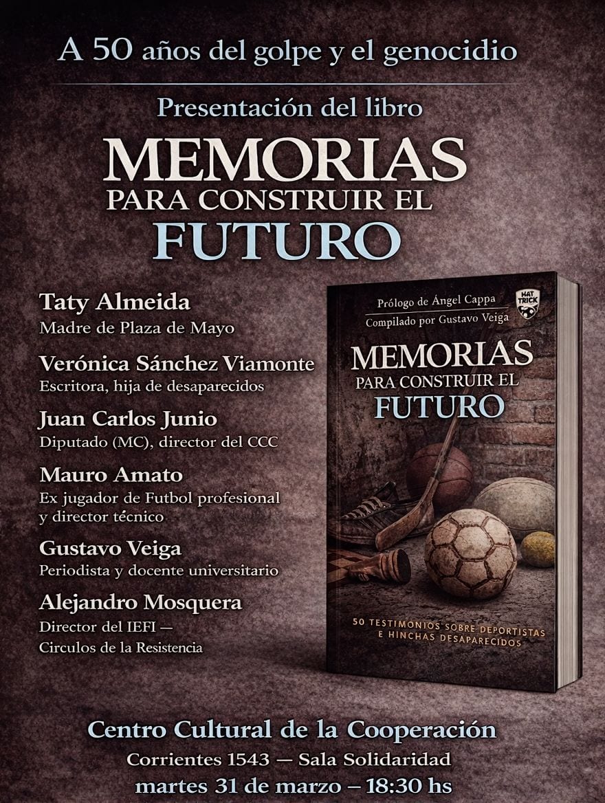 A 50 años del golpe y el genocidio, presentación del libro “Memorias para construir el futuro”