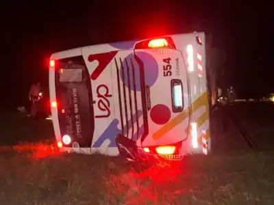 Un micro con destino a Mar del Plata volcó y hubo más de 40 heridos