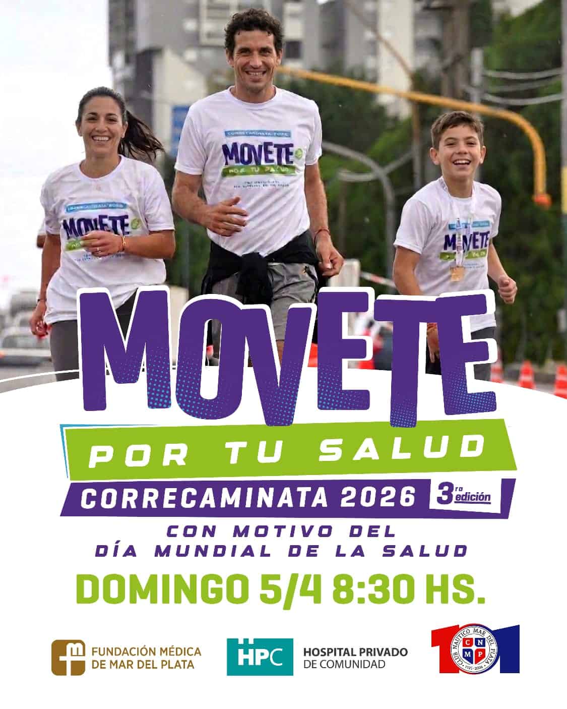 Se abrió la inscripción para la correcaminata solidaria «Movete por tu Salud»