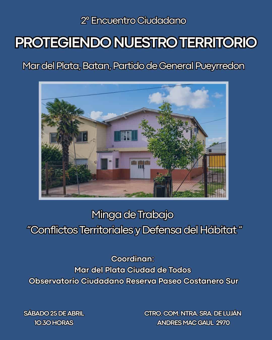 Se realizará el 2do Encuentro Ciudadano “Protegiendo Nuestro Territorio”