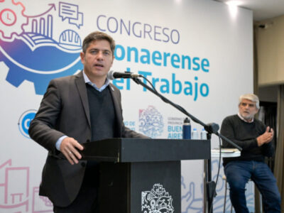 En el cierre del Congreso Bonaerense del Trabajo Kicillof alertó: «hoy el riesgo que enfrenta la Argentina es el ‘Riesgo Milei'»