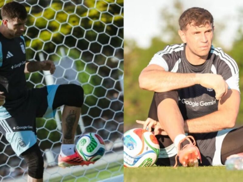 El posteo del ´Dibu´ Martínez con la mano vendada durante el entrenamiento de la Selección argentina